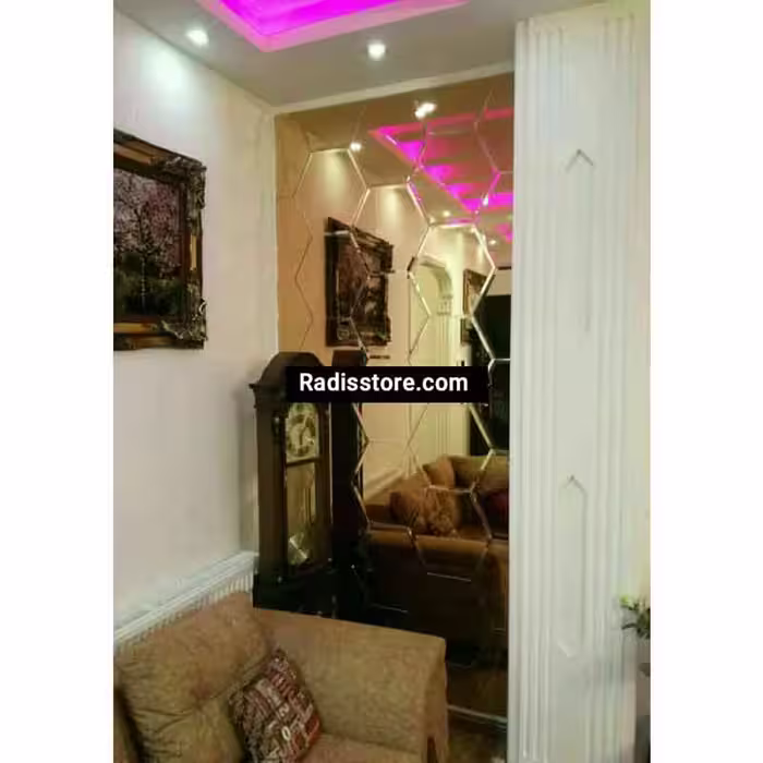 آینه دکوراتیو طرح کندویی