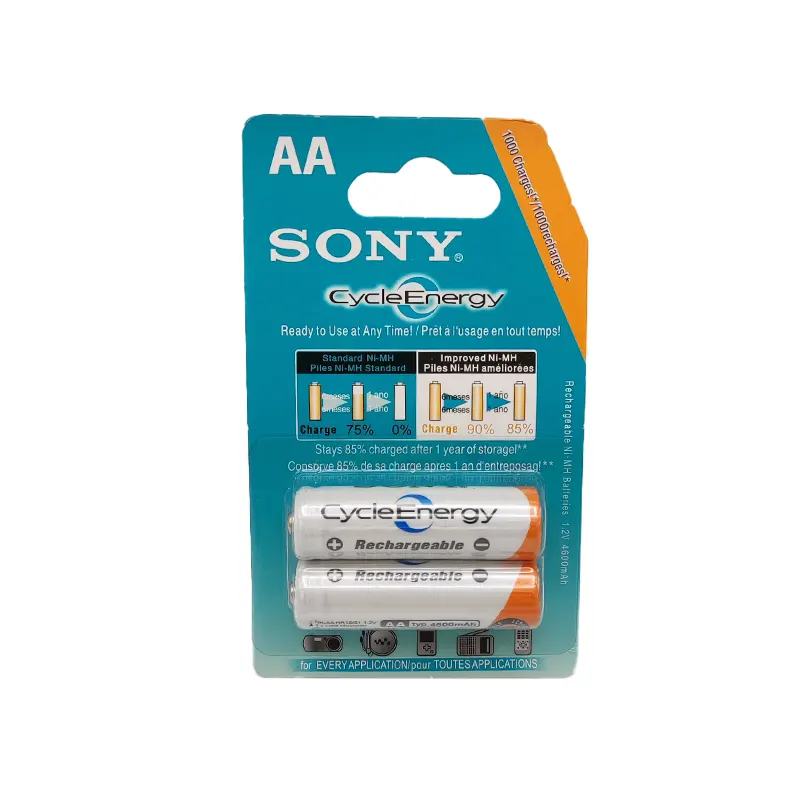 باتری قلمی شارژی سونی ظرفیت 4600mAh بسته 2 عددی