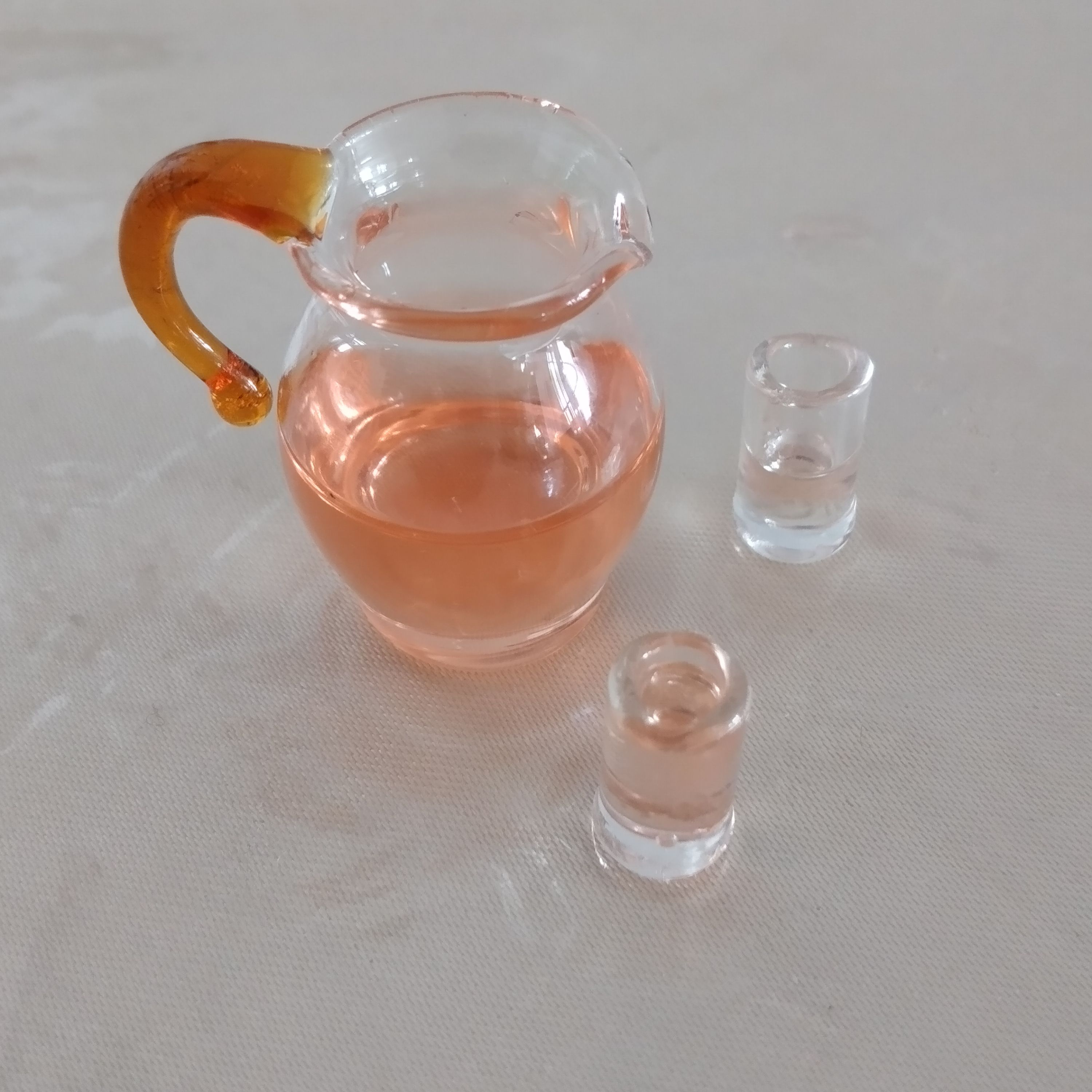 پارچ و لیوان شیشه ای مینیاتوری