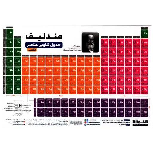کتاب جدول تناوبی عناصر مندلیف A3 اثر گروه آموزشی مهندس اخوان