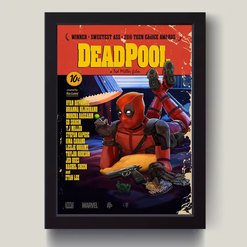 تابلو مدل Deadpool کد MJ131321 | دنیای قاب