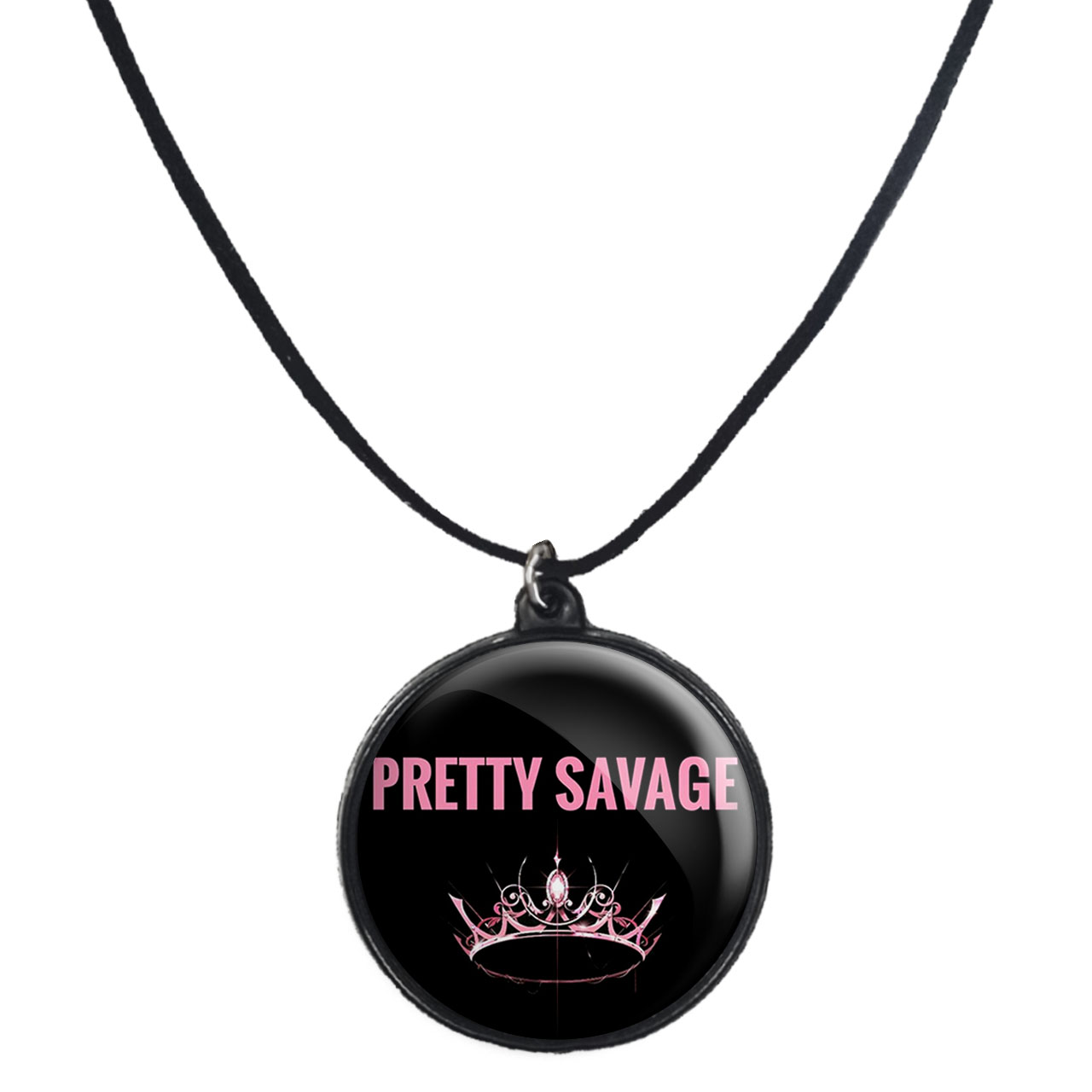 گردنبند پرمانه طرح بلک پینک کد pmb.18003 مدل دو طرفه