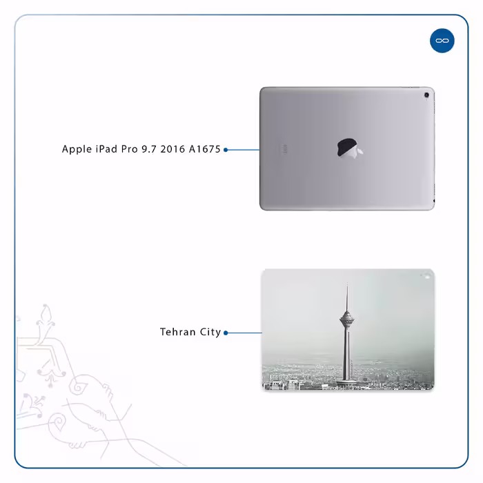 برچسب پوششی ماهوت مدل Tehran City مناسب برای تبلت اپل iPad Pro 9.7 2016 A1675