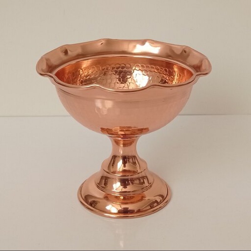 تخمه خوری پایه دار تک نفره مسی چین خور نانو شده زنجانیها