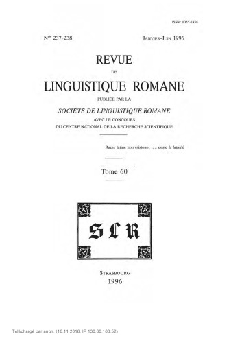 خرید و دانلود نسخه کامل کتاب Revue de linguistique romane