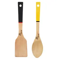  سرویس کفگیر و ملاقه 2 پارچه فرتاپیچ مدل چوبی کد 028