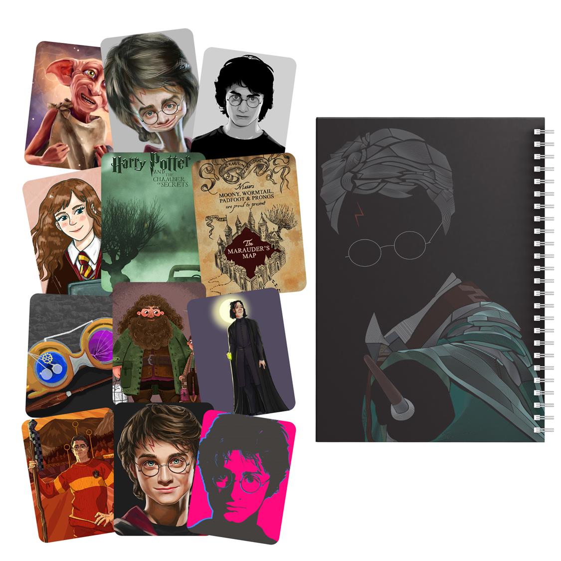 دفتر مشق باژیکان طرح هری پاتر کد 20211717 به همراه برچسب  مجموعه 12 عددی