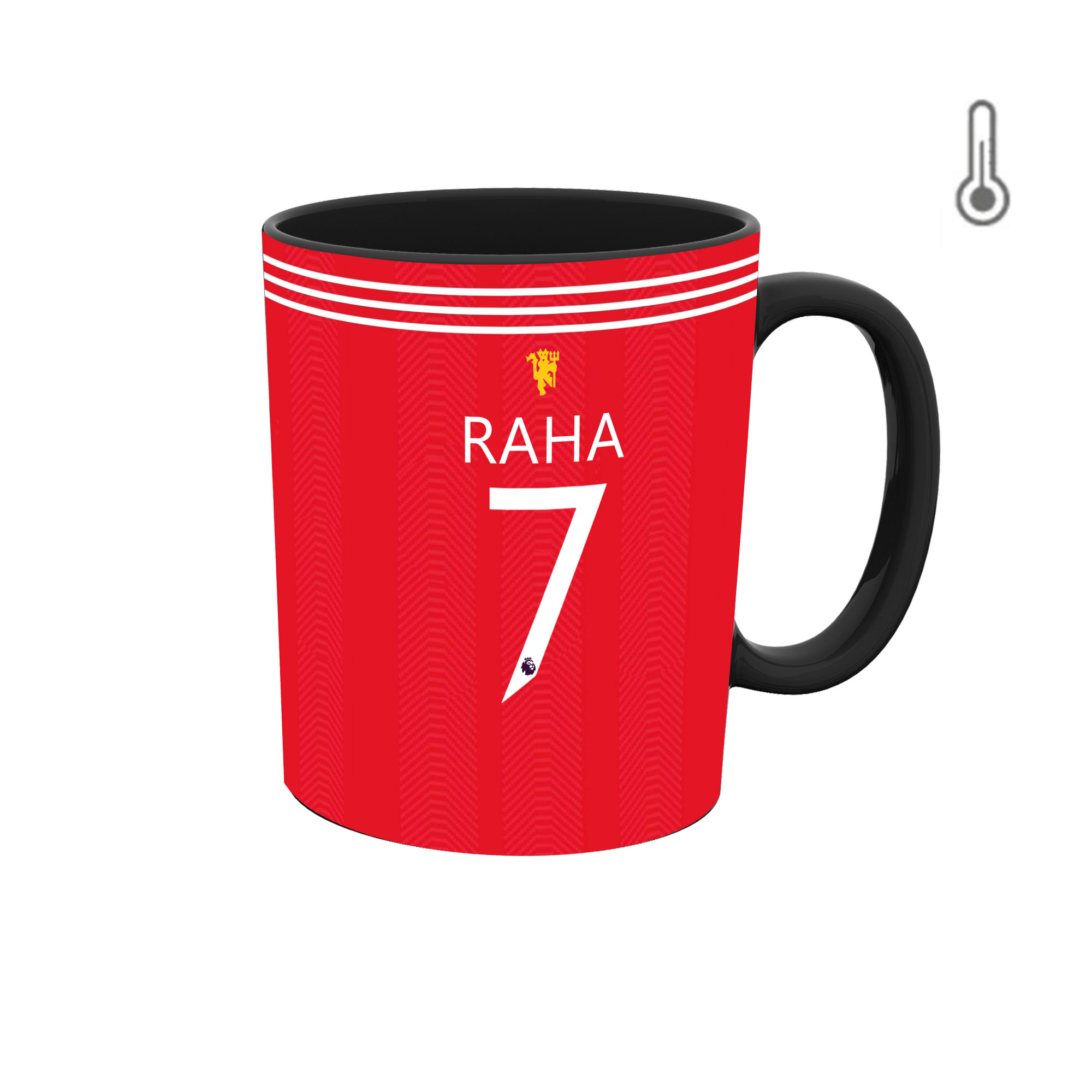 ماگ حرارتی طرح اسم رها مدل manchester united کد 785