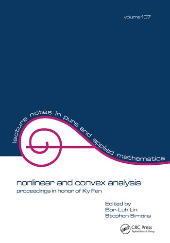 خرید و دانلود نسخه کامل کتاب Nonlinear and Convex Analysis: Proceedings in Honor of Ky Fan