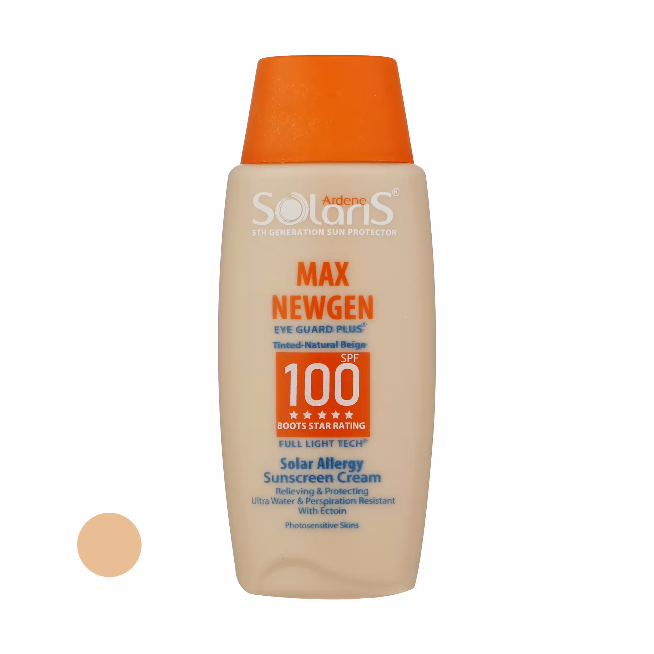 کرم ضد آفتاب رنگی آردن سولاریس SPF100 مدل Max Newgen مناسب پوست های حساس حجم 100 میلی لیتر