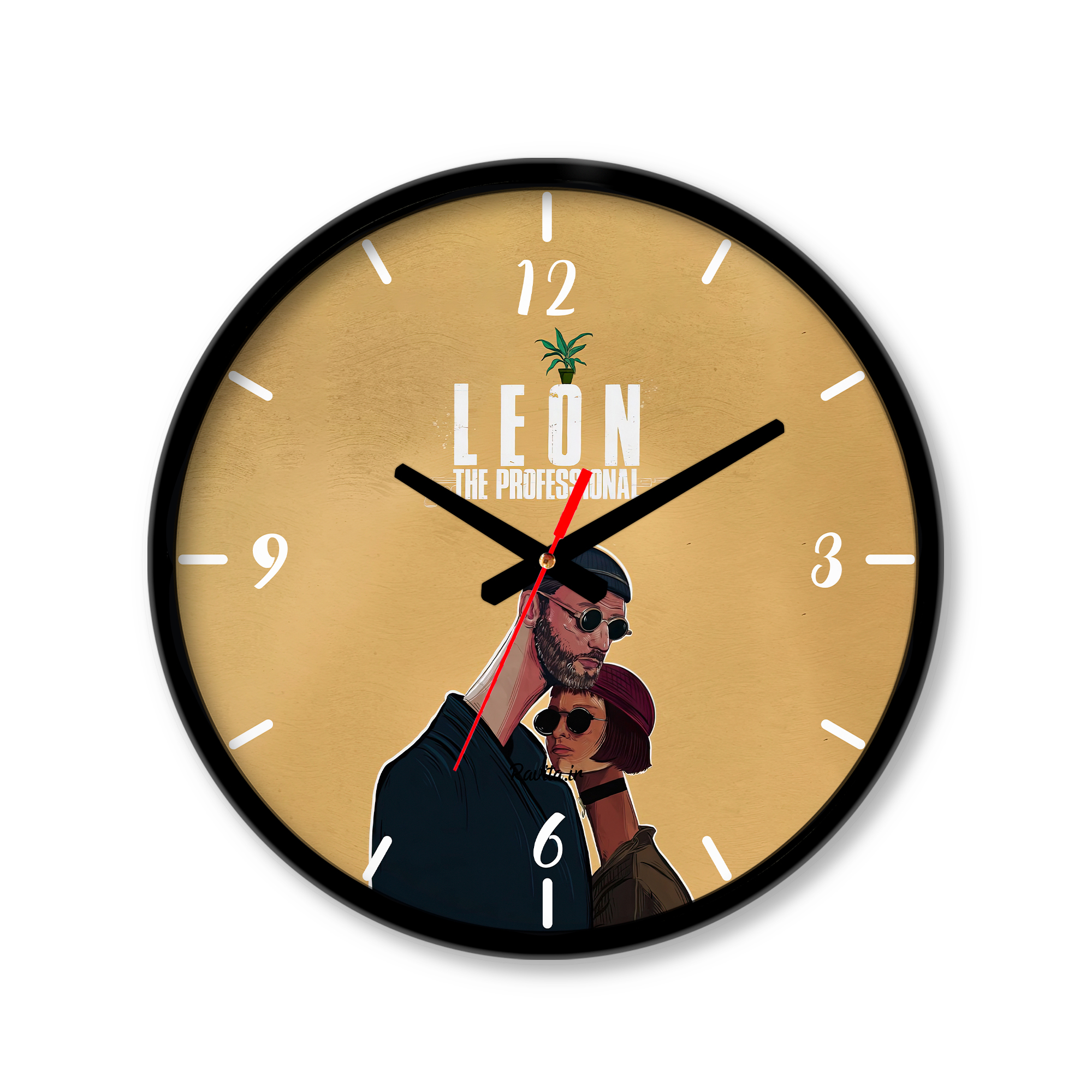 ساعت دیواری کوچک راویتا طرح لئون ماتیلدا کد 3598