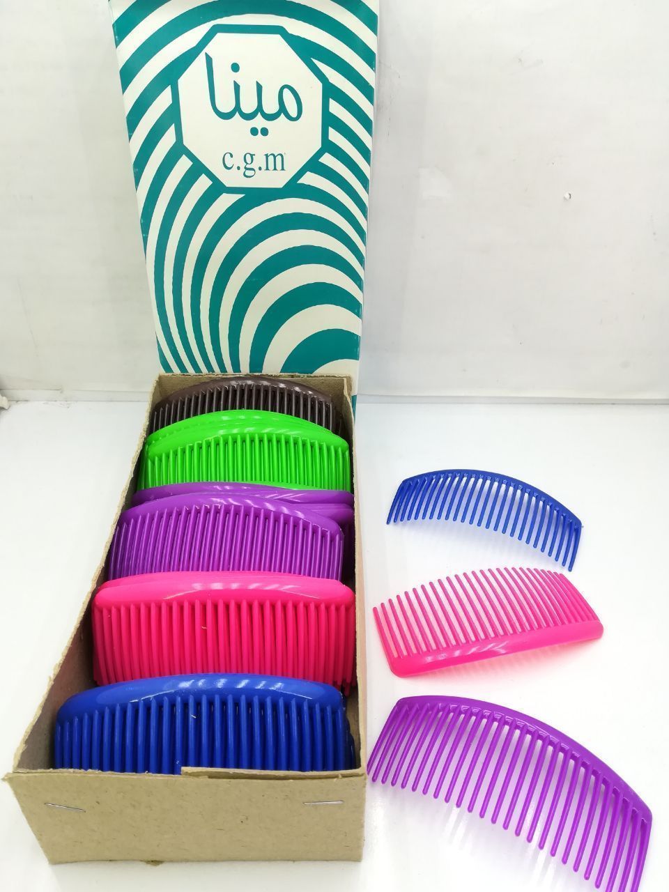 شانه زلفی الوان کوچک مینا ( 72 عددی )