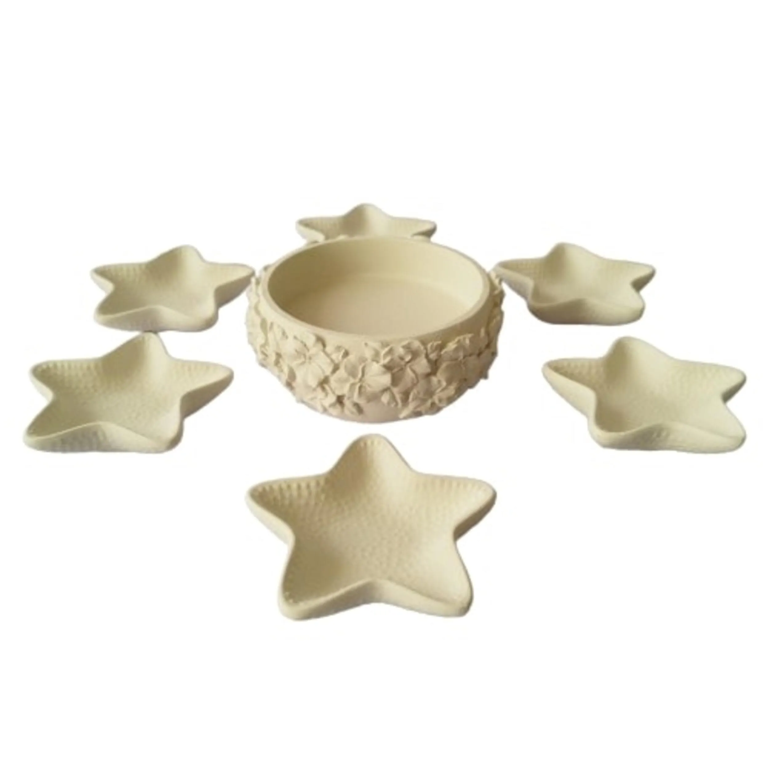 مجموعه ظروف هفت سین 7 پارچه مدل ستاره گل دار