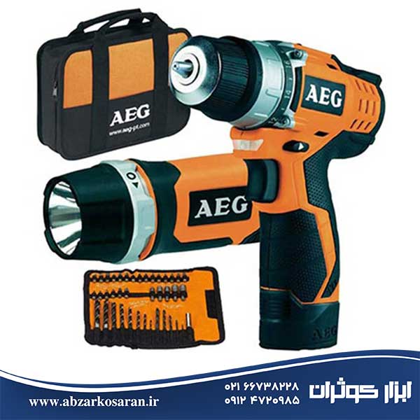 دریل پیچ گوشتی شارژی AEG مدل BS12C2LI-KIT2B