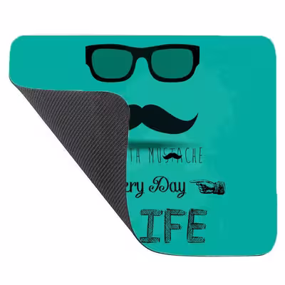 ماوس پد طرح Mustache مدل W11