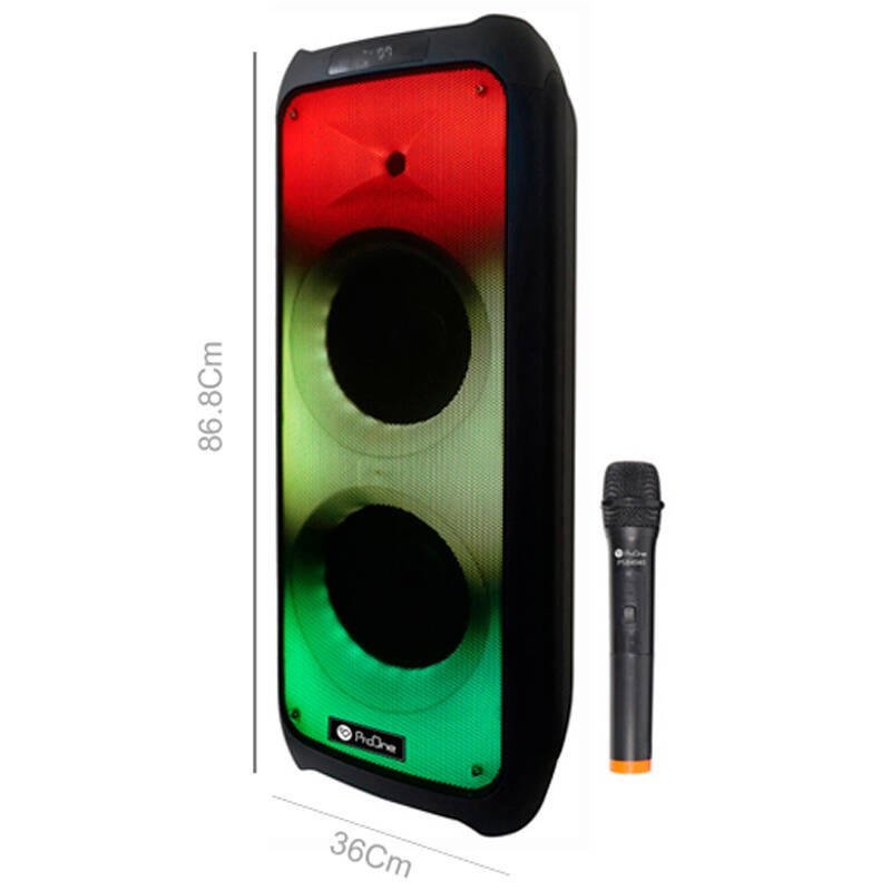 اسپیکر چمدانی بلوتوثی رم و فلش خور ProOne PSB4940   میکروفون و ریموت کنترل