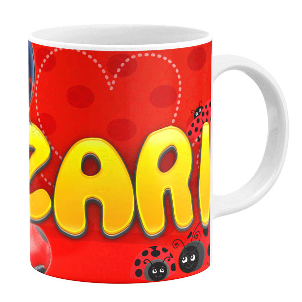 ماگ طرح دختر کفشدوزکی مدل زری