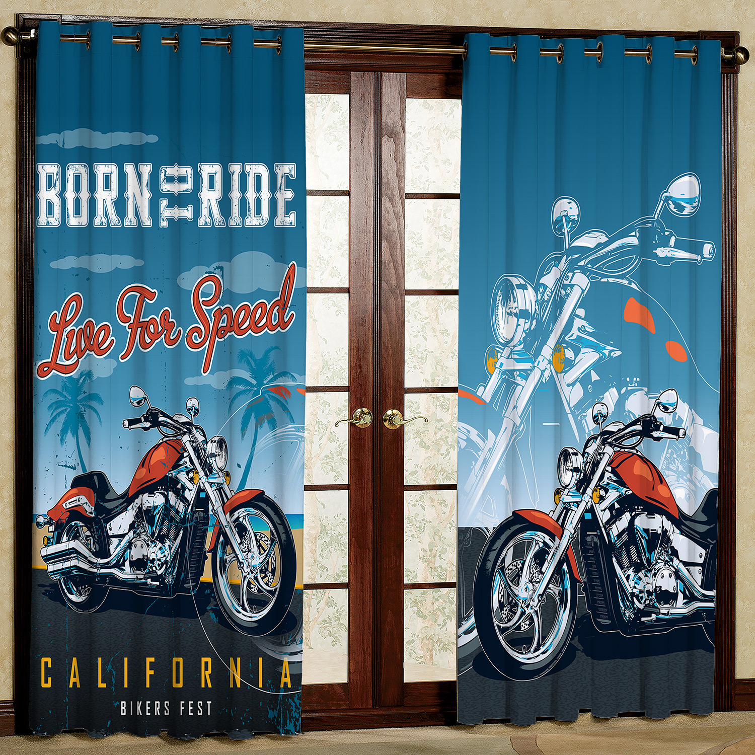 پرده مدل موتور مخمل پانچی کد 1254R سایز 140x280 سانتی متر