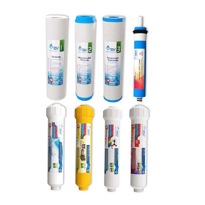 فیلتر دستگاه تصفیه آب اس اس وی مدل H800 بسته 8 عددی