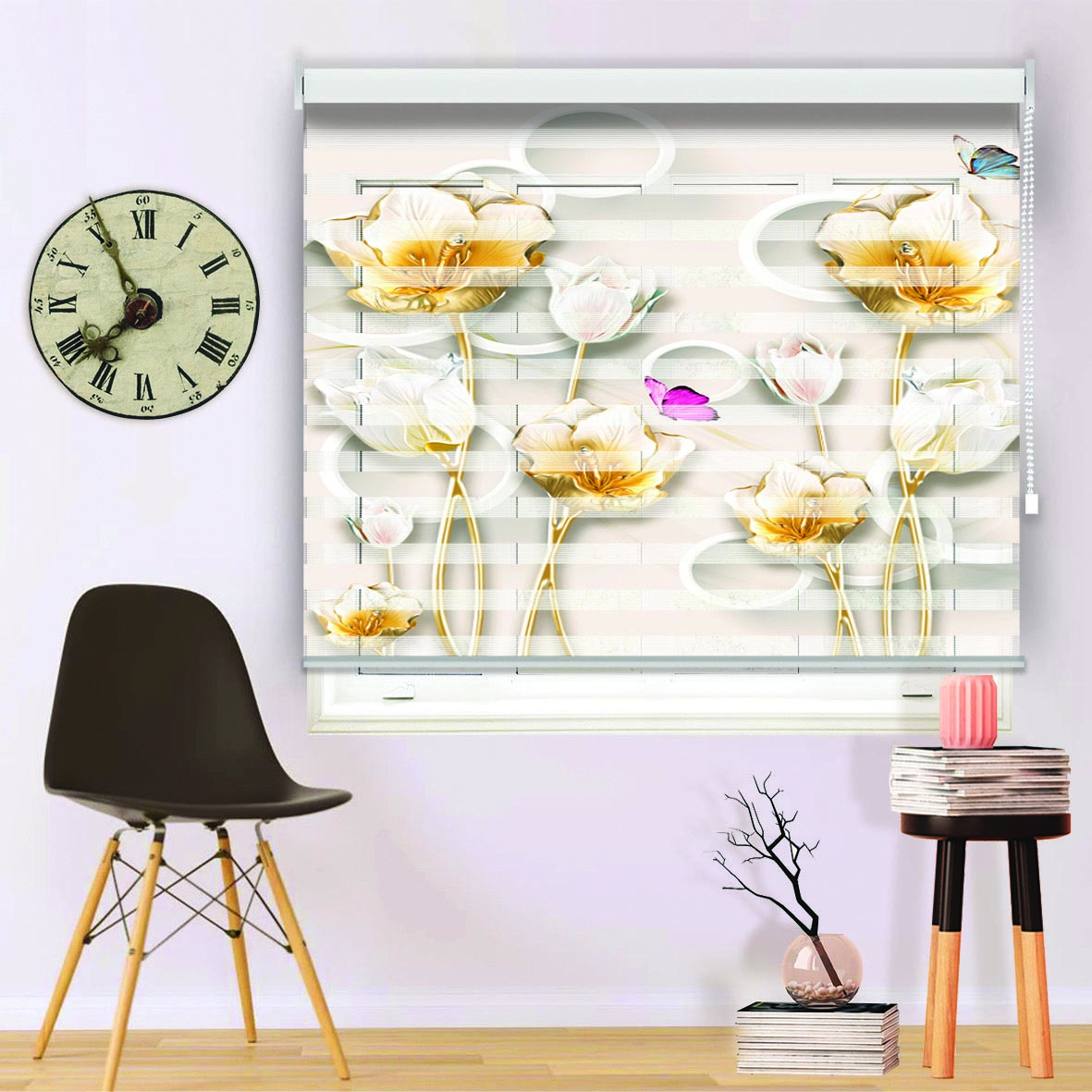 پرده زبرا مدل TD-20 سایز 125x150 سانتی متر