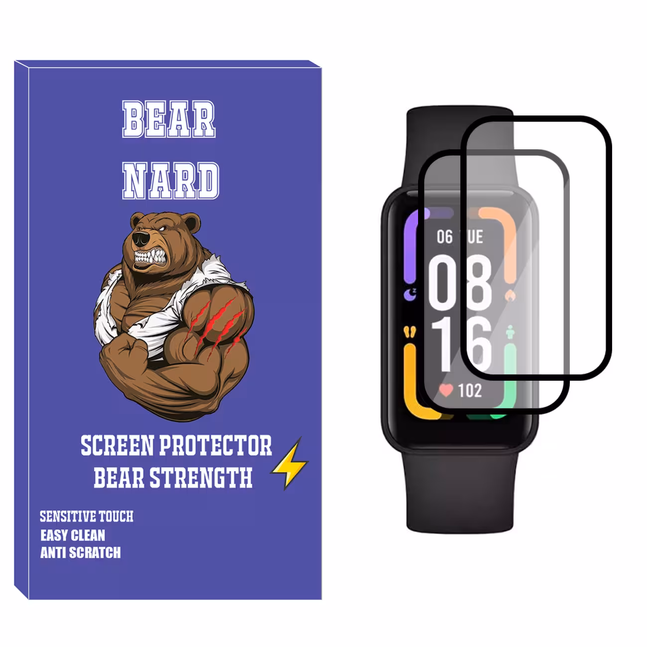 محافظ صفحه نمایش نانو برنارد مدل NBR مناسب برای ساعت هوشمند شیائومی Redmi Smart Band Pro بسته دو عددی