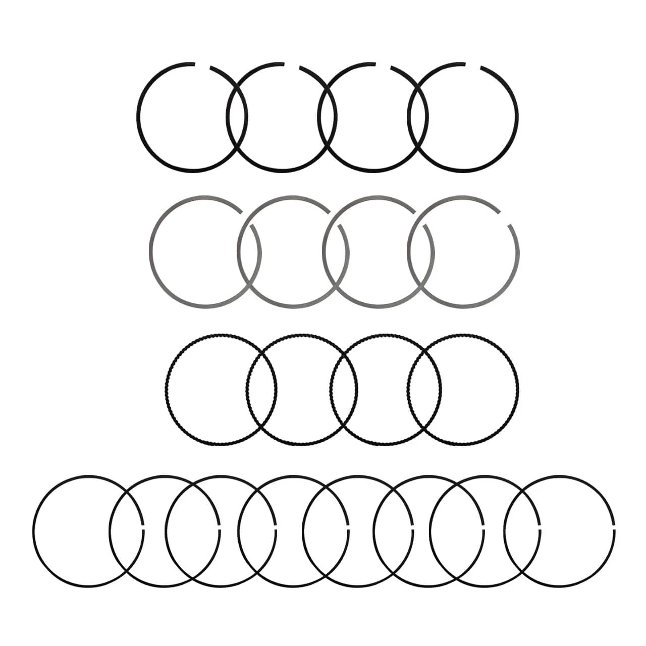 رینگ پیستون موتور 0.50 ام وی ام 530