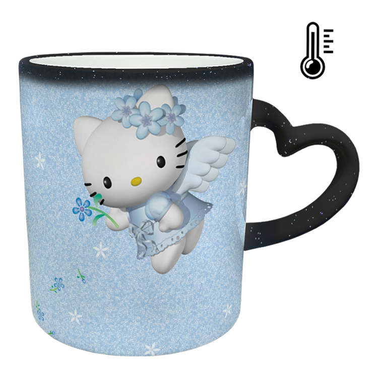 ماگ حرارتی مدل دسته قلبی اکلیلی طرح کیتی کد 3