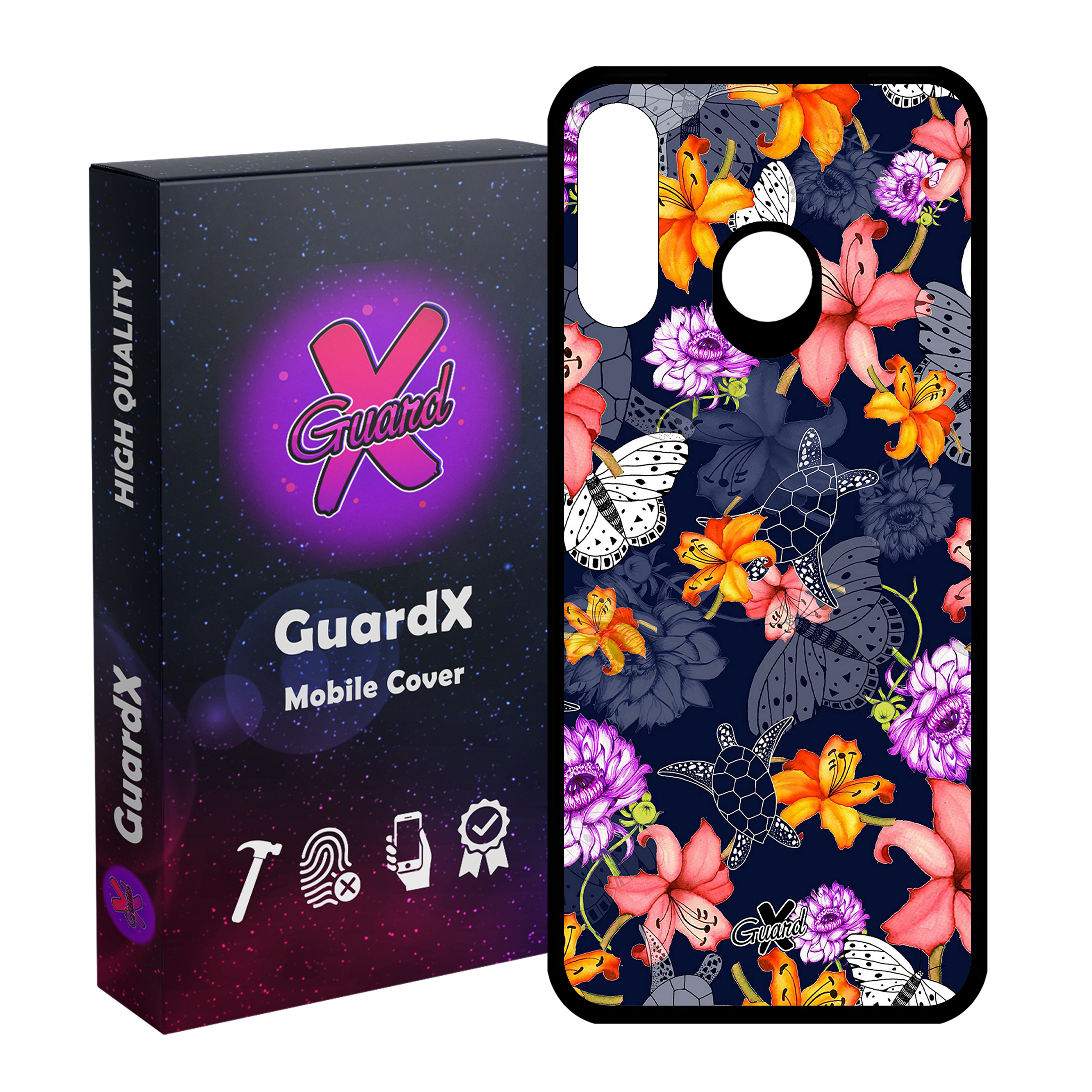 کاور گارد ایکس طرح گل مدل Glass10207 مناسب برای گوشی موبایل هوآوی P30 Lite