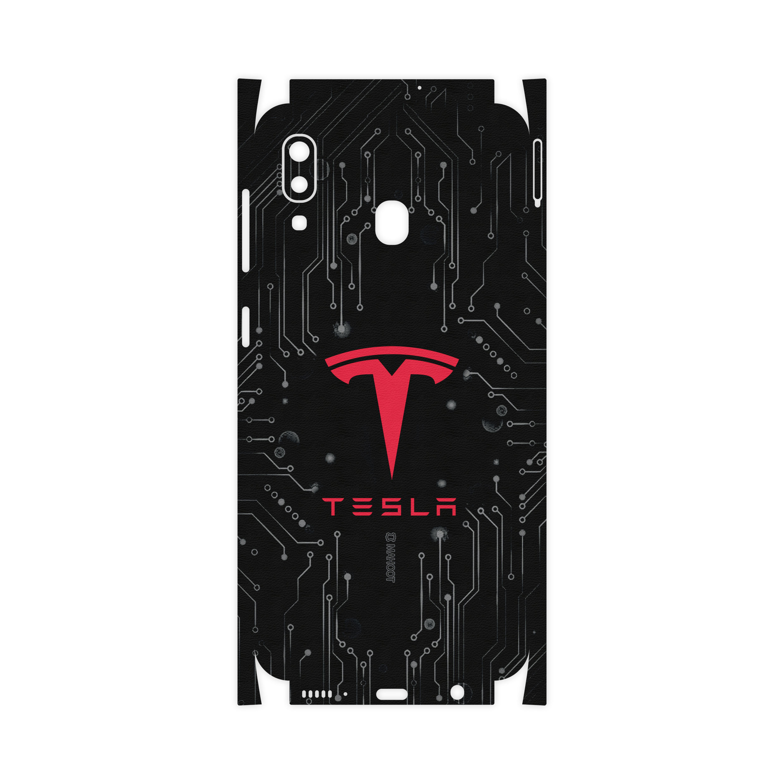 برچسب پوششی ماهوت مدل Full skin-TESLA-Motors مناسب برای گوشی موبایل سامسونگ Galaxy A30