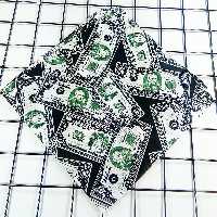 باندانا طرح دلار پارچه مشکی نخی