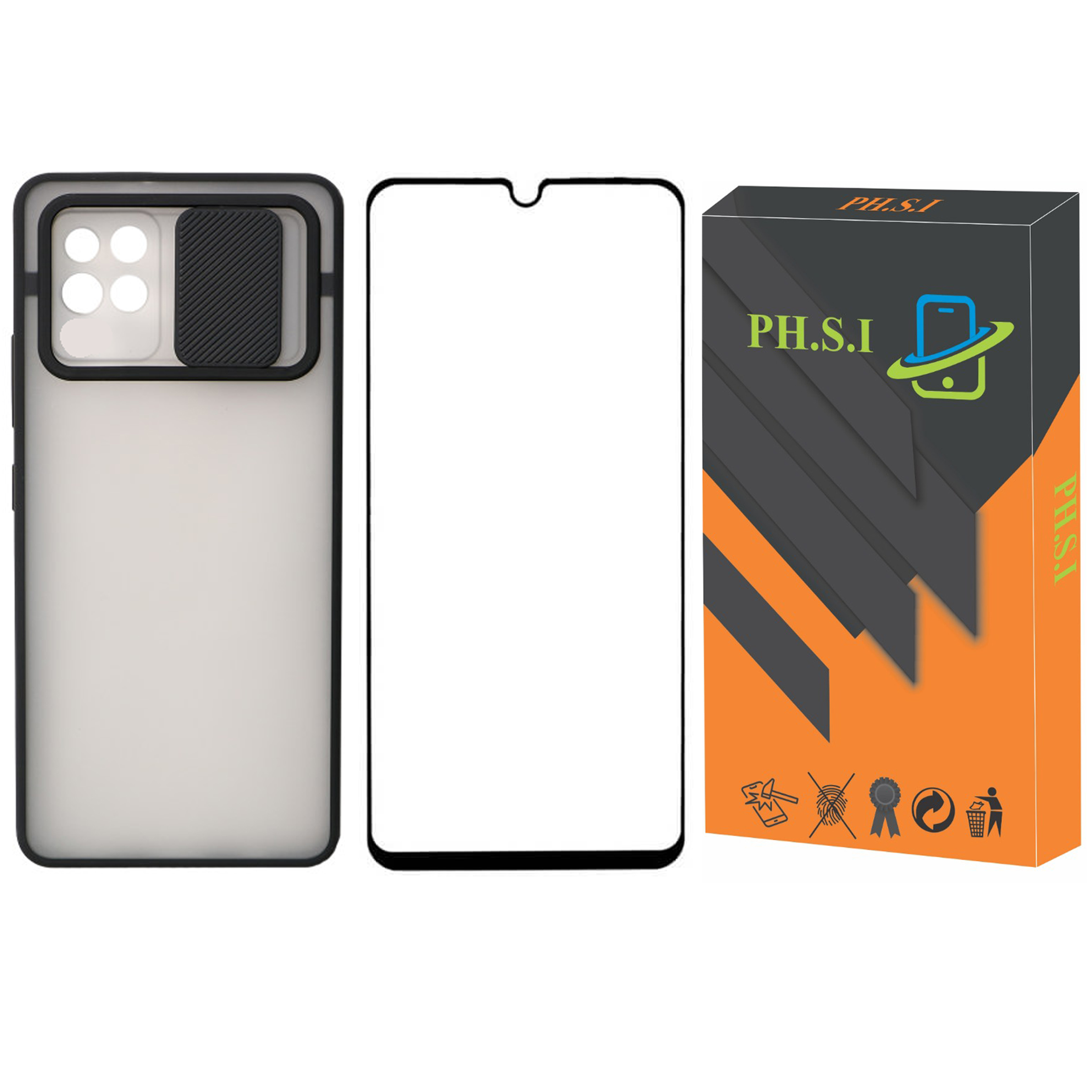 کاور مدل PHSFRM مناسب برای گوشی موبایل سامسونگ Galaxy A22 5G به همراه محافظ صفحه نمایش