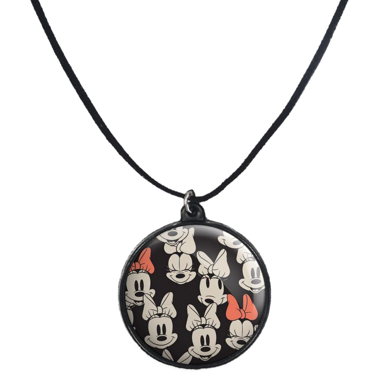 گردنبند پرمانه طرح میکی موس کد pmb.12839 مدل دو طرفه