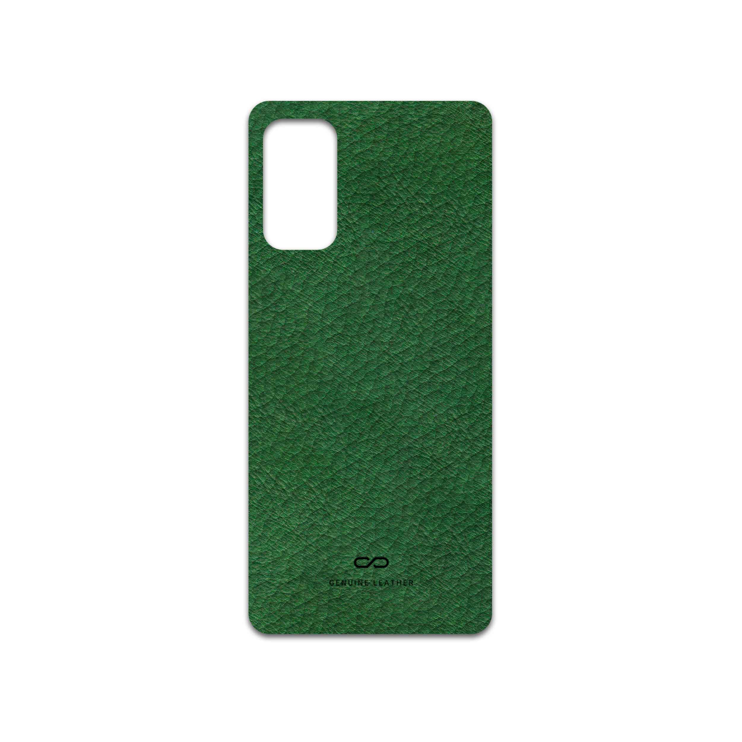 برچسب پوششی ماهوت مدل Green-Leather مناسب برای گوشی موبایل سامسونگ Galaxy M52 5G