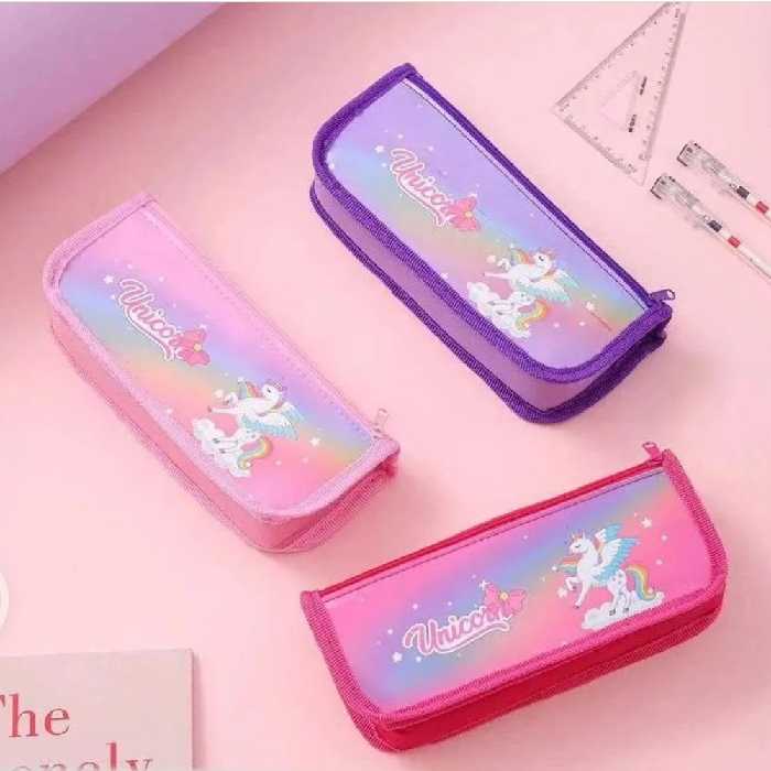 جامدادی 2زیپ دخترانه طرح یونیکورن