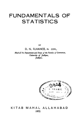 خرید و دانلود نسخه کامل کتاب Fundamentals of Statistics