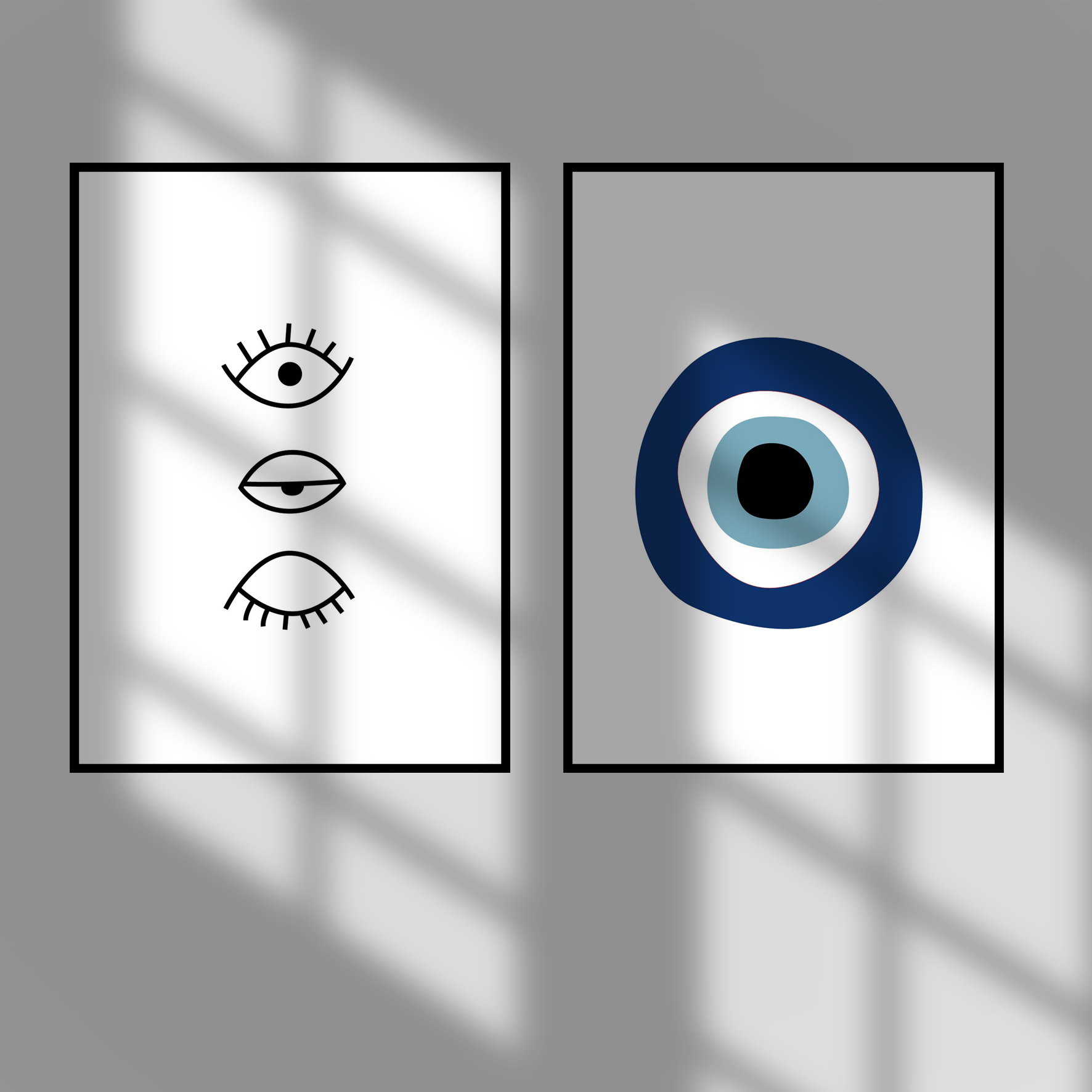 تابلو مدل چشم و نظر مجموعه 2 عددی