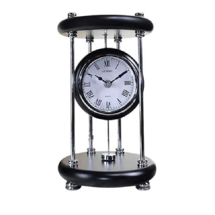 ساعت رومیزی آرتمیس کد 1025 Black Silver مشکی نقره ای