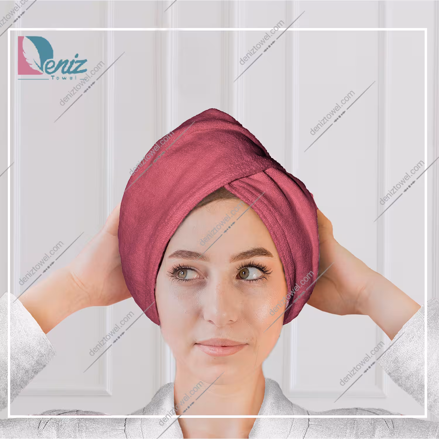 حوله سر طرح ساده مدل کلاه پیچ رنگ کالباسی