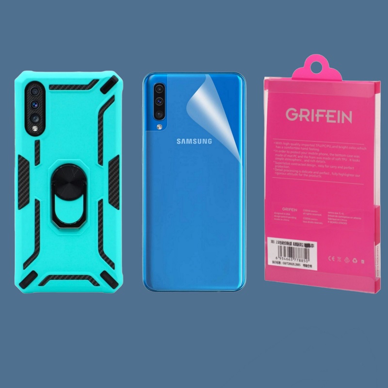 کاور گریفین مدل Defender Pro Plus مناسب برای گوشی موبایل سامسونگ Galaxy A70 به همراه محافظ پشت گوشی