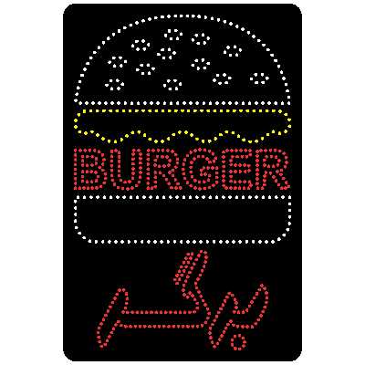 تابلو ال ای دی آیاز طرح برگر کد 729