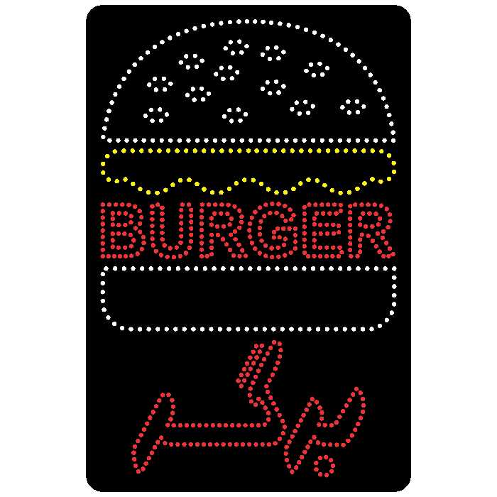 تابلو ال ای دی آیاز طرح برگر کد 729