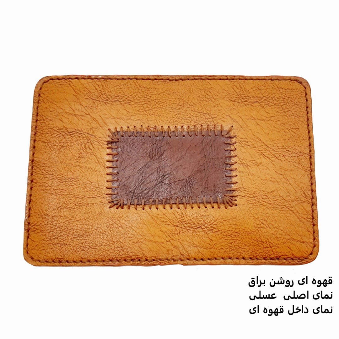 کیف مدارک قهوه ای روشن براق