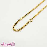 زنجیر گردنبند مردانه ویتالی استیل طلایی 60 سانت کد 498