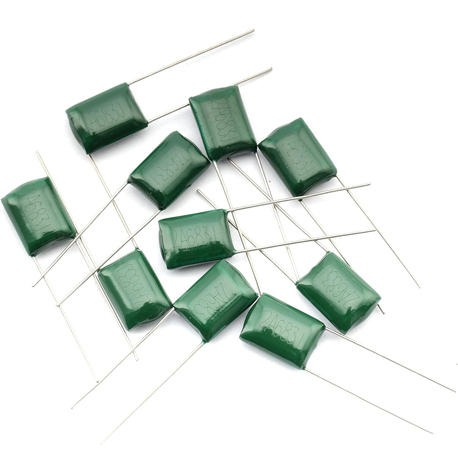 خازن پلی استر 68 نانو فاراد مدل 2A683J-100V بسته 10 عددی