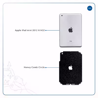 برچسب پوششی ماهوت مدل Honey-Comb-Circle مناسب برای تبلت اپل iPad mini 2012 A1432