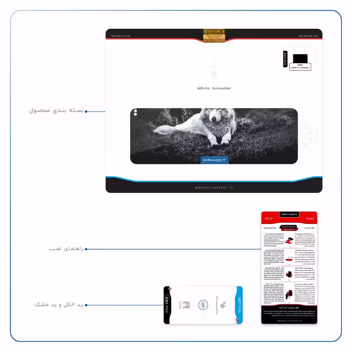 برچسب پوششی ماهوت مدل Dire Wolf مناسب برای تبلت اپل iPad Pro 11 2018 A2013