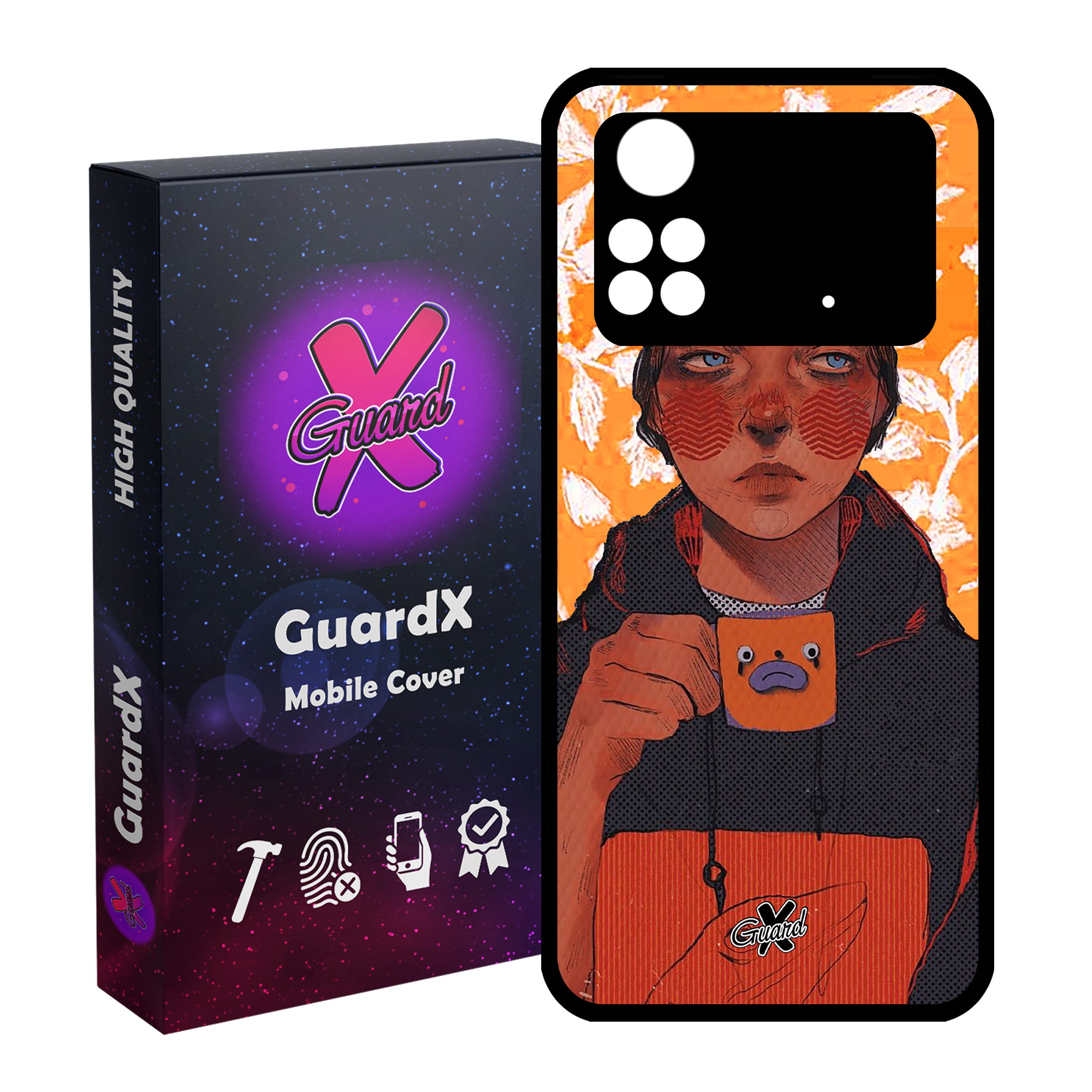 کاور گارد ایکس طرح Girl مدل Glass10319 مناسب برای گوشی موبایل شیائومی Poco M4 Pro 4G