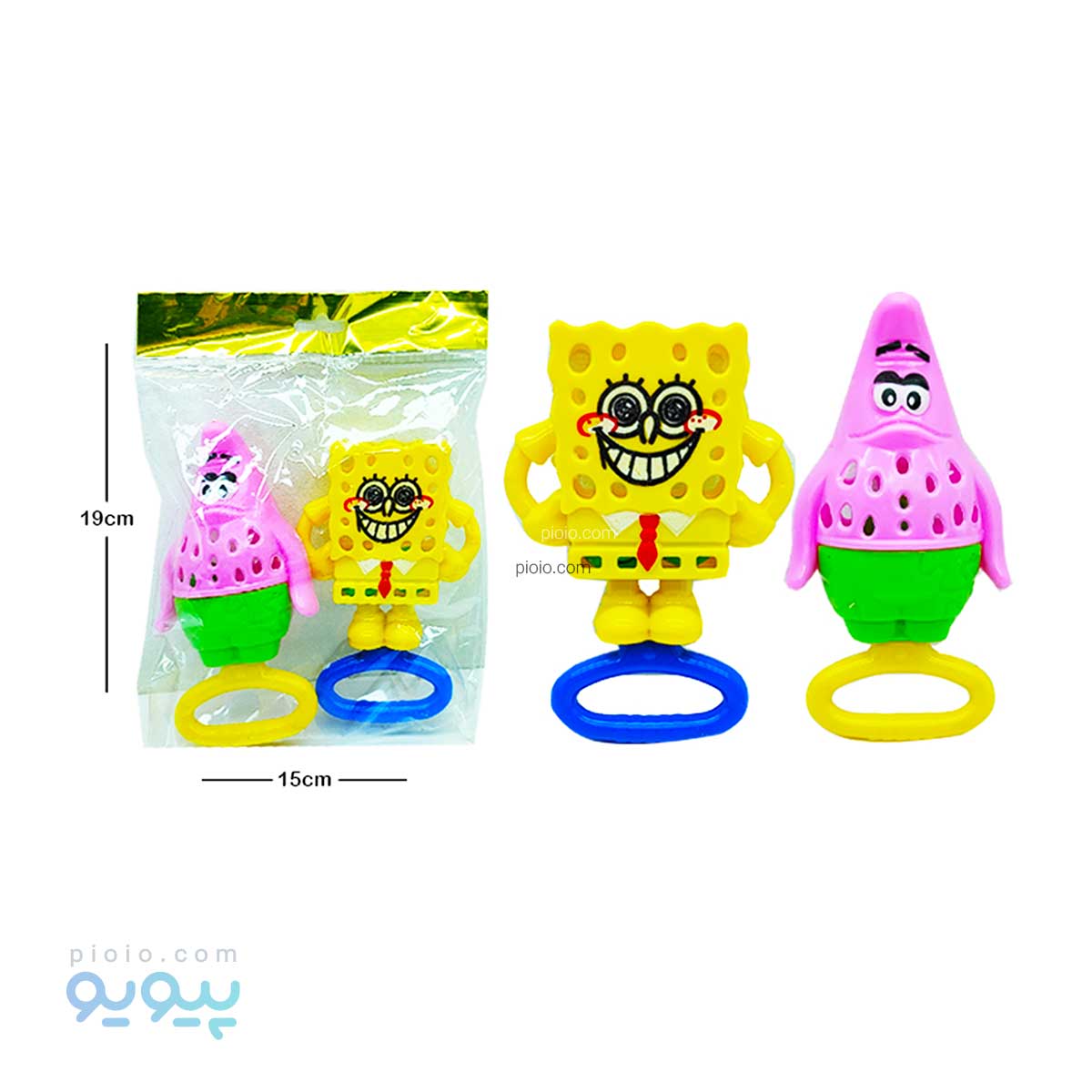 اسباب بازی جغجغه جفتی طرح باب اسفنجی آیتم 8166 تک و عمده