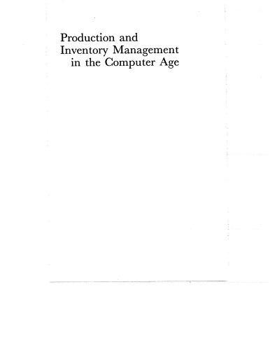 خرید و دانلود نسخه کامل کتاب Production and inventory management in the computer age