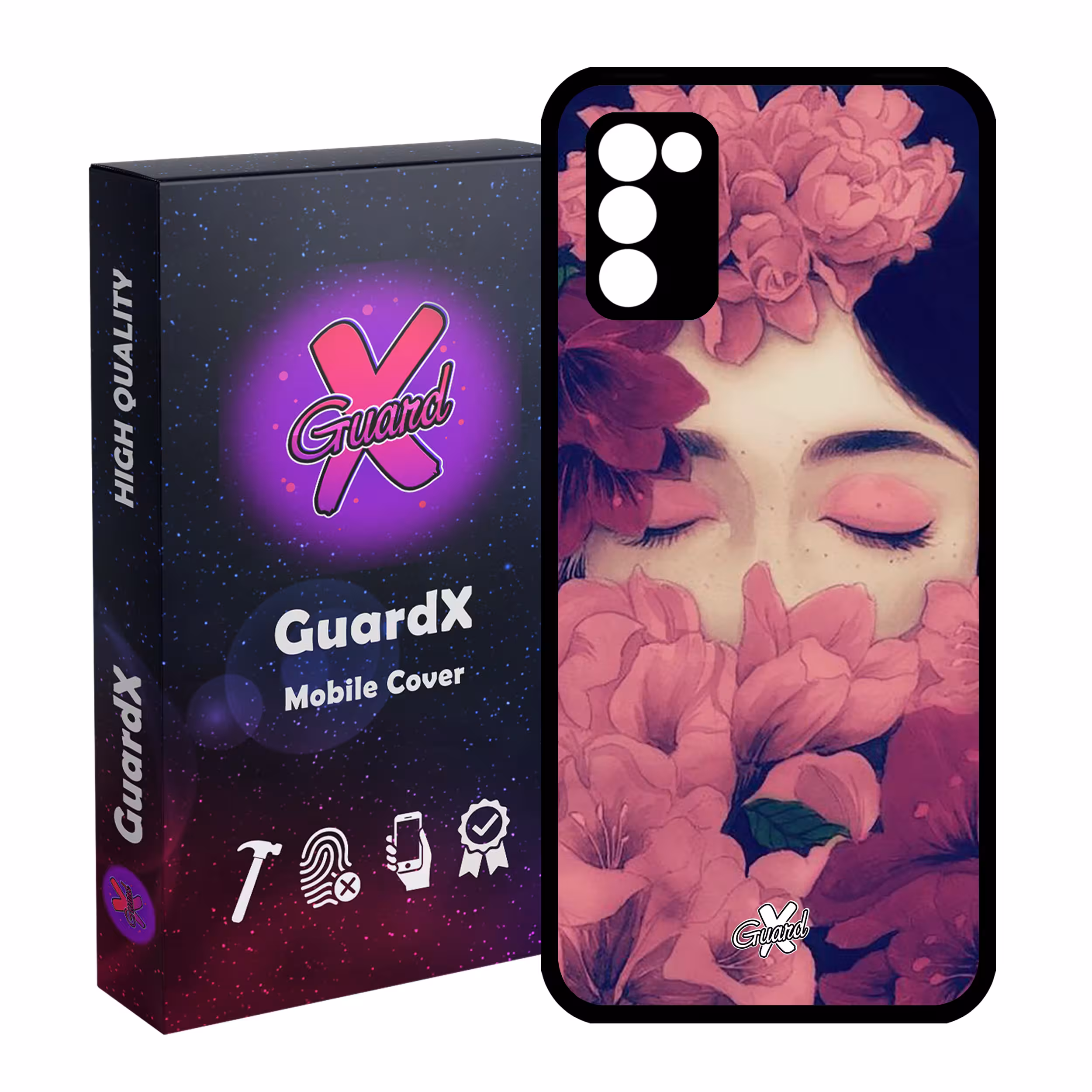 کاور گارد ایکس طرح Girl مدل Glass10027 مناسب برای گوشی موبایل سامسونگ Galaxy A02s / M02s